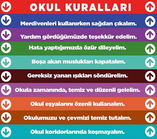 İlkokul merdiven yazıları 