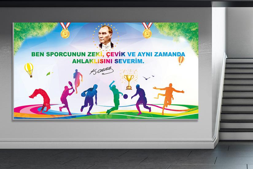 spor salonu duvar giydirme, spor salonu posteri, spor dalları, beden eğitimi afişi, beden eğitimi posteri, spor çeşitleri posteri